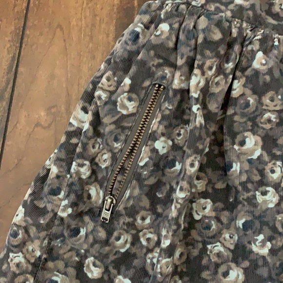 EUC Corduroy Flower Button Down Zipper Pocket Dress - Picture 2 of 5